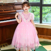 女童公主裙2024春秋，款宝宝裙子，儿童装夏季薄款女孩洋气连衣裙