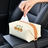 简约复古水果车载纸巾盒创意，车内抽纸盒，汽车纸巾包扶手箱抽纸盒