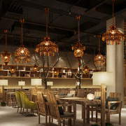 好货漫咖啡 东南式风格彩色水晶吧台吊灯地中海波西米亚餐厅灯