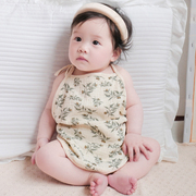 夏季薄款纯棉纱布婴儿肚兜，新生儿护肚围宝宝，睡觉防着凉背心式兜兜