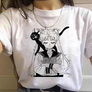 Sailor Moon T-shirts卡哇伊美少女战士显瘦个性女式短袖t恤女装