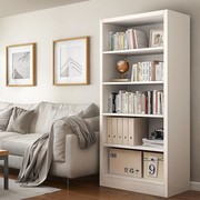 书架落地靠墙置物架书柜，家用现代简约客厅，收纳置物柜简易白色柜子