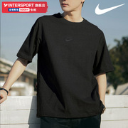 Nike耐克短袖男装2024夏季纯色运动服纯棉休闲半袖透气T恤DO7393