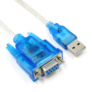 RS232转USB转串口线 公母头9针 USB转9孔 串口转换数据线COM转USB