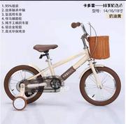儿童自行车简约时尚森系风格，14寸16寸18寸高碳钢，材质电镀工艺组装