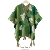 绿色白鸽外搭保暖大披肩波西米亚，仿羊绒披风，斗篷秋冬季围巾女洋气