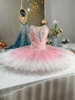 浅粉色仙女娃娃变奏芭蕾，裙tutu定制gdc比赛演出服纱裙蓬蓬裙女童