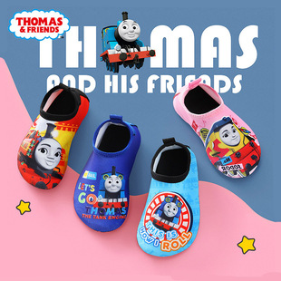 托马斯儿童地板袜鞋宝宝防滑软底加绒冬季袜套室内男童学步袜子鞋