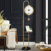 纯铜落地钟表客厅家用装饰欧式轻奢立式时钟现代简约超静音大座钟