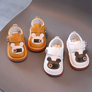 春秋宝宝学步鞋婴儿软底，单鞋儿童叫叫鞋男女，婴儿卡通鞋子0-1-2岁