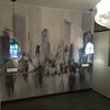 手绘抽象壁纸复古餐厅壁画欧式城市建筑油画客厅电视背景墙纸墙布