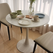 餐桌家用小户型现代简约轻奢吃饭洽谈圆桌椅子组合咖啡奶茶店桌椅