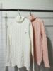韩国白色粉红色95%以上女士套头高领麻花针织衫毛衣学院风