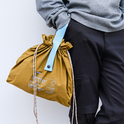 原创手拎束口收纳袋可折叠防泼水大容量便当包旅行轻巧环保购物袋