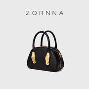 Zornna佐拿黑金贝壳包质感小众设计高级感真皮单肩斜挎手提小包女