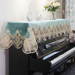 欧式钢琴巾半罩高档布艺钢琴罩现代简约桌，布垫电子琴防尘罩盖布