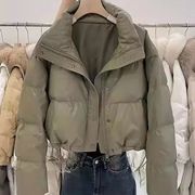 2023冬装韩版时尚女士pu棉服短款小个子外套棉袄面包服潮