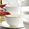 骨瓷碗家用套装米饭吃饭碗面碗欧式创意5寸6寸10个装陶瓷餐具组合