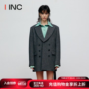 DUE ATTENTION 设计师品牌 IINC 23AW彩点羊毛双排扣西服