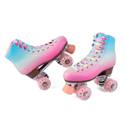 双排轮滑鞋彩色成人花样溜冰鞋，铝合金专业滑轮鞋溜冰旱冰女孩冰轮