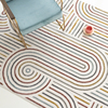 北欧ins网红客厅地毯设计师，个性彩色几何卧室沙发茶几地毯家用