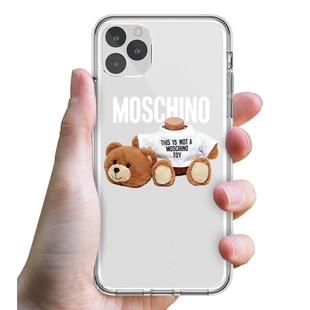 MOSCHINO镜框断头泰迪熊iPhone13 pro max 适用于苹果手机壳 11 12 14 15 plus ultra