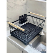 厨房沥水碗架家用不生锈碗筷整理架，落地碗碟收纳架手提水槽置物架
