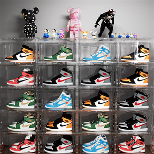 20个装aj鞋盒收纳盒球鞋，防氧化鞋柜透明鞋子鞋墙省空间网红塑料