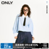 ONLY春季时尚学院风百搭短款翻领长袖衬衫女123305010