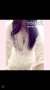 泰国定制白色五角星蕾丝，层层连体裤甜美风连衣裙款