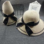 帽子女夏季海滩遮阳帽可折叠沙滩出游海边度假草帽韩版大沿帽