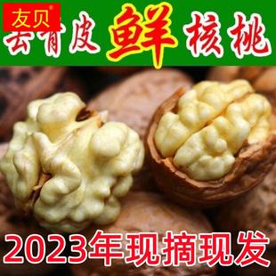 2023年新货去青皮核桃新鲜生绿皮，去青皮湿鲜核桃薄皮野生干核桃