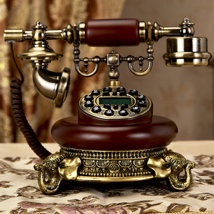 欧式复古电话机仿古家用时尚，创意座机老式转盘客厅无线插卡电话机