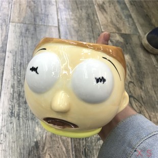 rickandmorty瑞克和莫蒂立体3d创意，卡通马克杯大容量水杯杯子