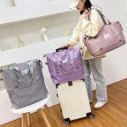 大容量手提短途旅行包可套拉杆箱，女轻便出差旅游便携行李收纳袋男