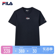 FILA 斐乐 男士短袖T恤 2021夏季运动时尚纯棉圆领针织衫