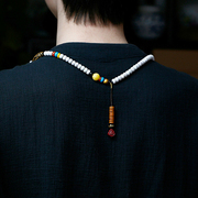 108星月菩提子手串佛珠戴脖子(戴脖子)的颗项链，念珠民族风本命年文玩配饰