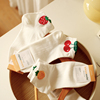 米吉诺拉甜美樱桃草莓水果可爱纯色短袜子少女可爱ins纯棉短筒袜