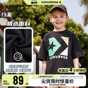 Converse匡威童装儿童男童T恤短袖2024夏季薄款大童宽松T恤夏装潮