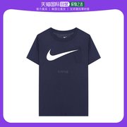 韩国直邮Nike耐克精美前卫上装T恤男女款海军蓝短袖圆领鲜艳夺目