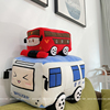 小汽车毛绒玩具儿童床上警车抱枕玩偶公仔公交车创意男孩生日礼物