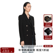 H·GENTEEL荷高2024新款春装女不规则裁剪装饰口袋显瘦西装外套