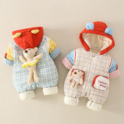 婴儿衣服冬季外出服加厚棉服男女宝宝冬装外套0-1岁新生儿连体衣