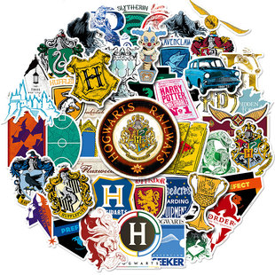 哈利波特周边贴纸华纳正版霍格沃茨学院狮蛇院个性ins手账素材HP