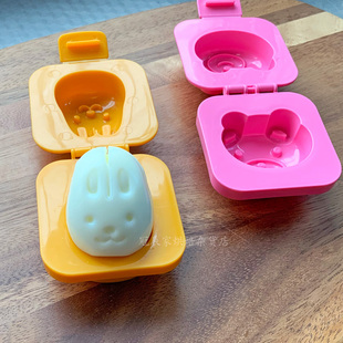 日本进口儿童鸡蛋模具便当水煮蛋，造型小兔熊车鱼创意早餐制作神器