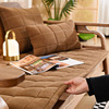 雪尼尔沙发垫子四季通用防滑简约现代办公室红实木沙发垫坐垫定制