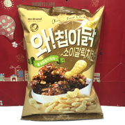 韩国进口酱油蒜香炸鸡味鸡腿型小食60g休闲零食小吃膨化食品临期