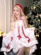 Starsera～冬日礼盒～原创设计氛围感洋装连衣裙红白