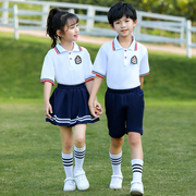 小学生校服幼儿园园服夏装儿童合唱服班服男女短袖纯棉T恤POLO衫