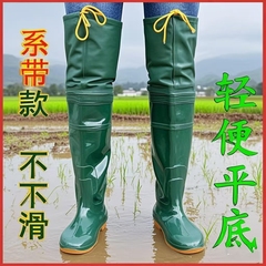 防水软底过膝栽秧鞋高筒